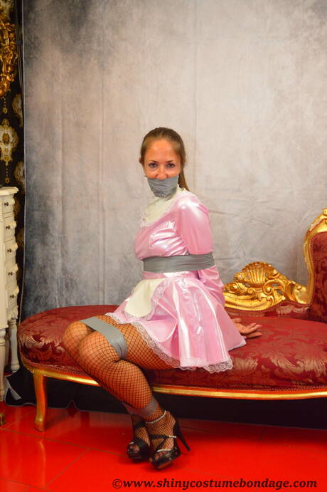 Shiny Costume Bondage invite you to explore xxx pictures featuring babe in fetish bdsm session